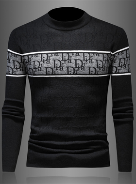 森林猎人2025冬季男羊毛半高领羊毛衫厚针织衫毛衣25973