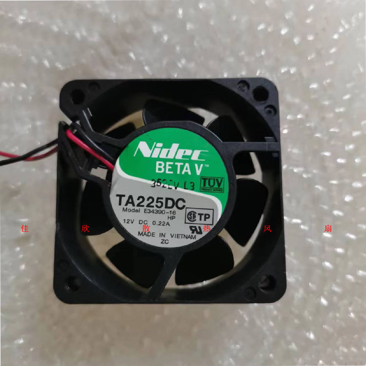 原装正品Nidec TA225DC E34390-16 6025 12V 0.22A 2线散热风扇