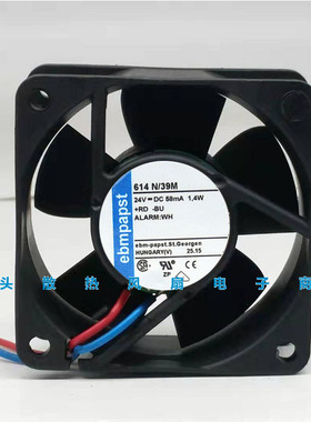 全新德国ebmpapst 614N/39M DC24V 6025 0.058A 1.4W 6CM散热风扇