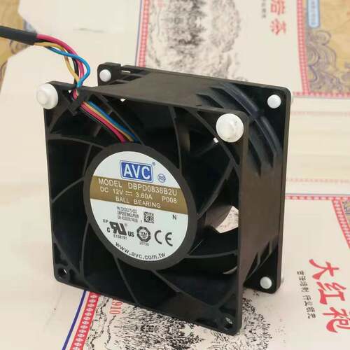 奇宏AVC DBPD0838B2U 8CM 8038 DC12V 3.6A 超大风量增压散热风扇