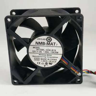 NMB 3615ML-04W-B76 9038 12V 1.6A 9CM温控戴尔服务器散热风扇