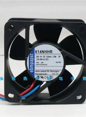 原装EBMPAPST 6CM 6025 24V 3.0W 614NHHR 6CM 变频器散热风扇