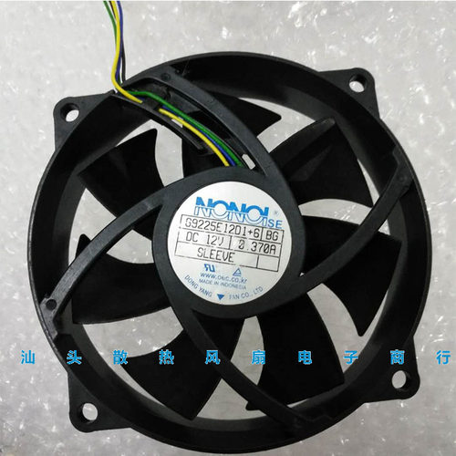 原装NONOIse 9225 9CM G9225E12D1+6 BG 12V 0.370A变频器CPU风扇
