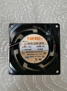 原装 NMB 3115PS-23W-B30 AC230V 10/8W 8CM 8038 交流 散热风机