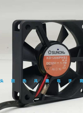 建准SUNON KD1206PHS2 12V 1.1W 6CM 6015 超静音 机箱电源风扇
