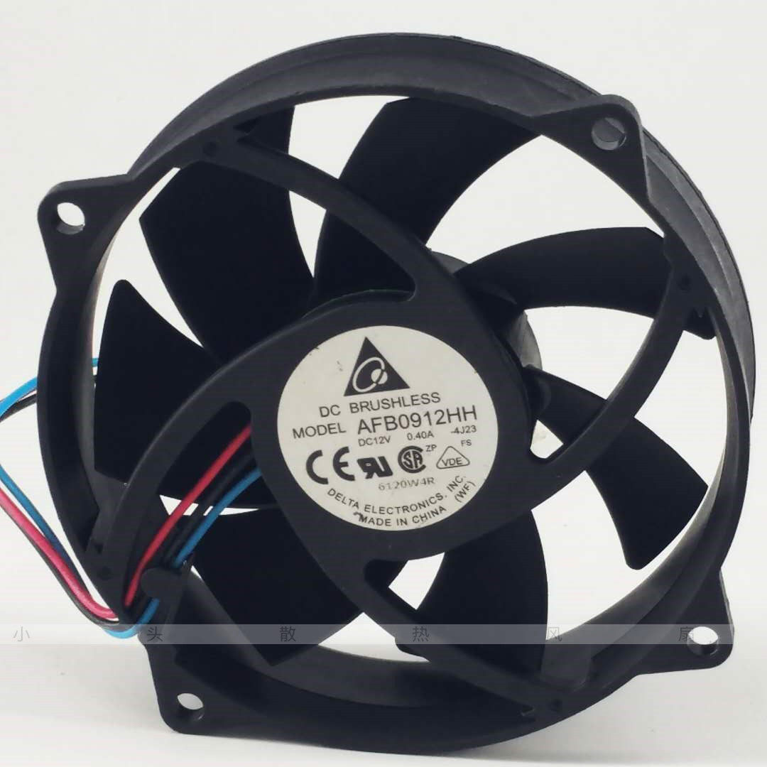 台达 AFB0912HH 9225 9cm 12V 0.40A 大风量圆形CPU机箱散热风扇