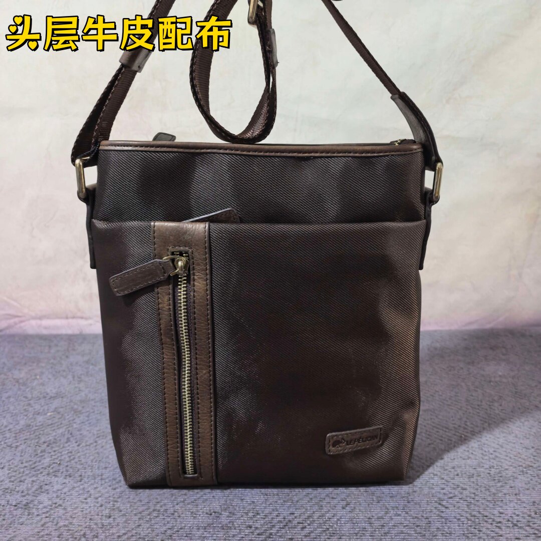 外贸尾单专柜侧柜样板剪标男包单肩斜挎包轻便百搭好清理