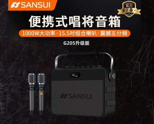 山水音响G205便携式户外蓝牙音箱广场大功率手提直播声卡一体机