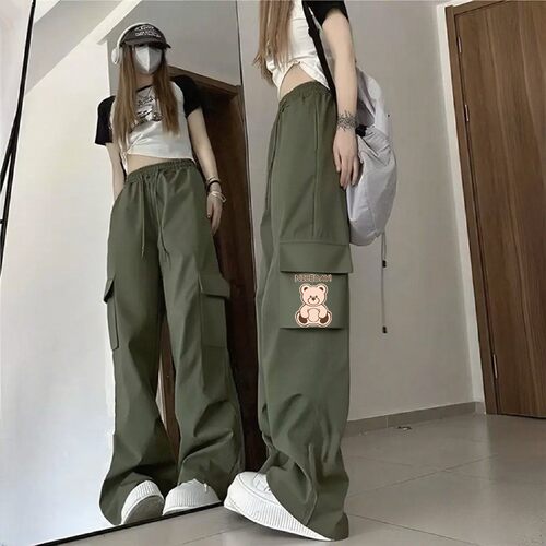 特价处理运动裤女夏季工装休闲裤女爆款潮流高腰显瘦小个子直筒裤