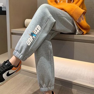 女士运动裤 宽松加绒加厚哈伦束脚卫裤 子高腰休闲裤 韩版 爆款 秋冬季