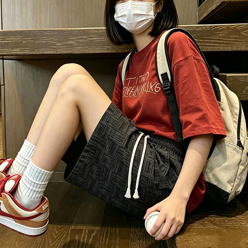 冰丝扎染五分裤女夏季薄款小个子
