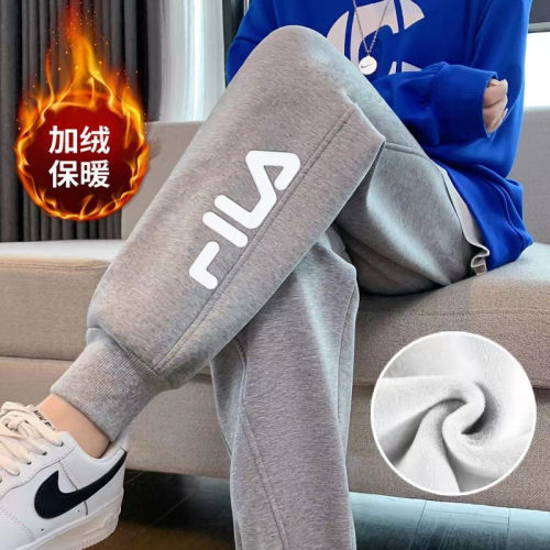 休闲束脚运动裤女卫裤灰色运动裤