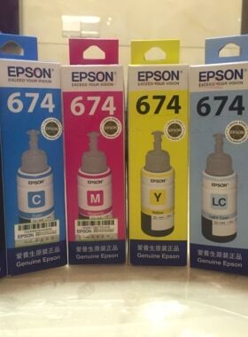 原装爱普生674墨水六色L801 L805 850 810 1800连供打印机T6741