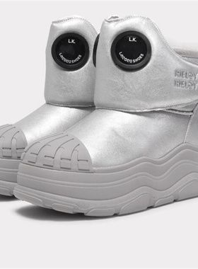 2026冬新款隐形内增高8厘米 厚底圆头可爱卡通保暖棉鞋雪地靴B321