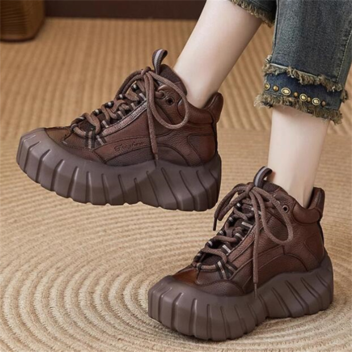 隐形内增高10厘米莱咖坡跟马丁靴