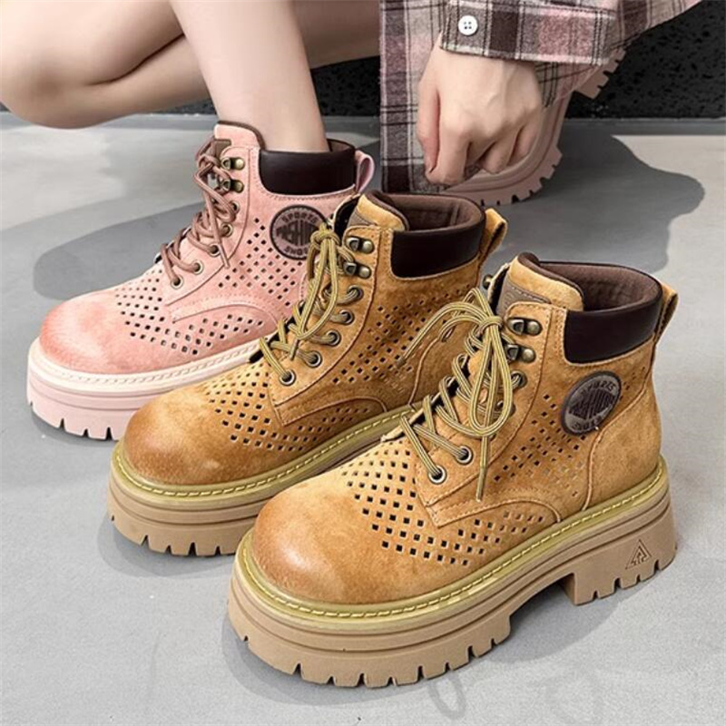 隐形内增高11厘米莱咖坡跟马丁靴