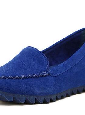 2026春夏新款隐形内增高6厘米 磨砂牛皮浅口橡胶底软底女鞋1719K