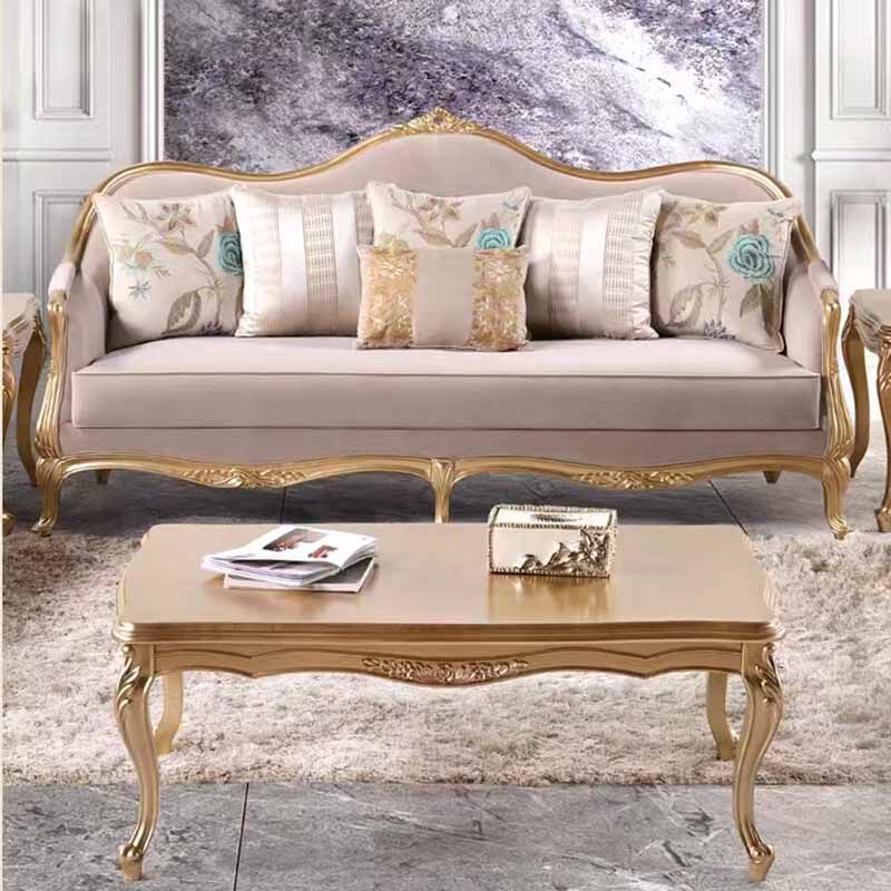 欧式实木雕花轻奢沙发组合法式复古小户型客厅布艺别墅简欧家具