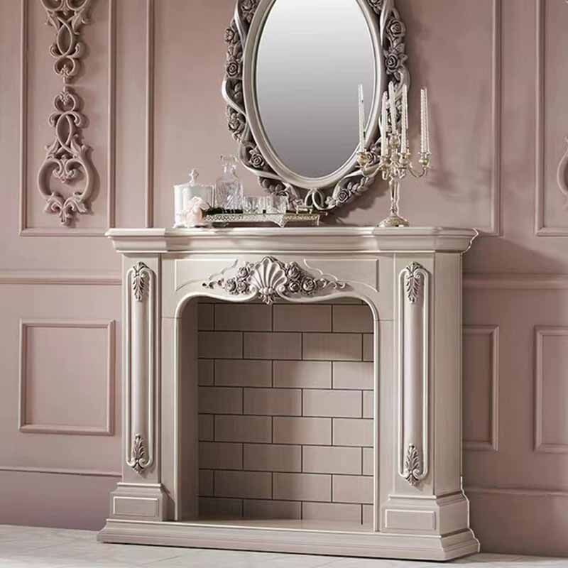 法式轻奢壁炉架美式实木复古雕花别墅装饰柜现代简约客厅玄关柜