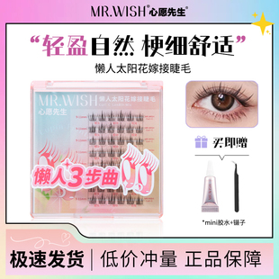 Mr.wish心愿先生假睫毛懒人太阳花羽扇鱼尾嫁接自然仿真漫画新手