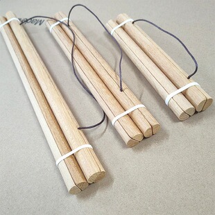 新款实木磁性挂轴柚木磁吸挂画轴DIY圆形实木挂画卷轴实木海报夹