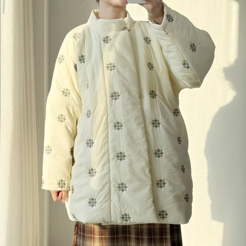 暗袖盈香【软绵绵】原创汉服女汉元素棉服改良唐圆领夹棉日常通勤