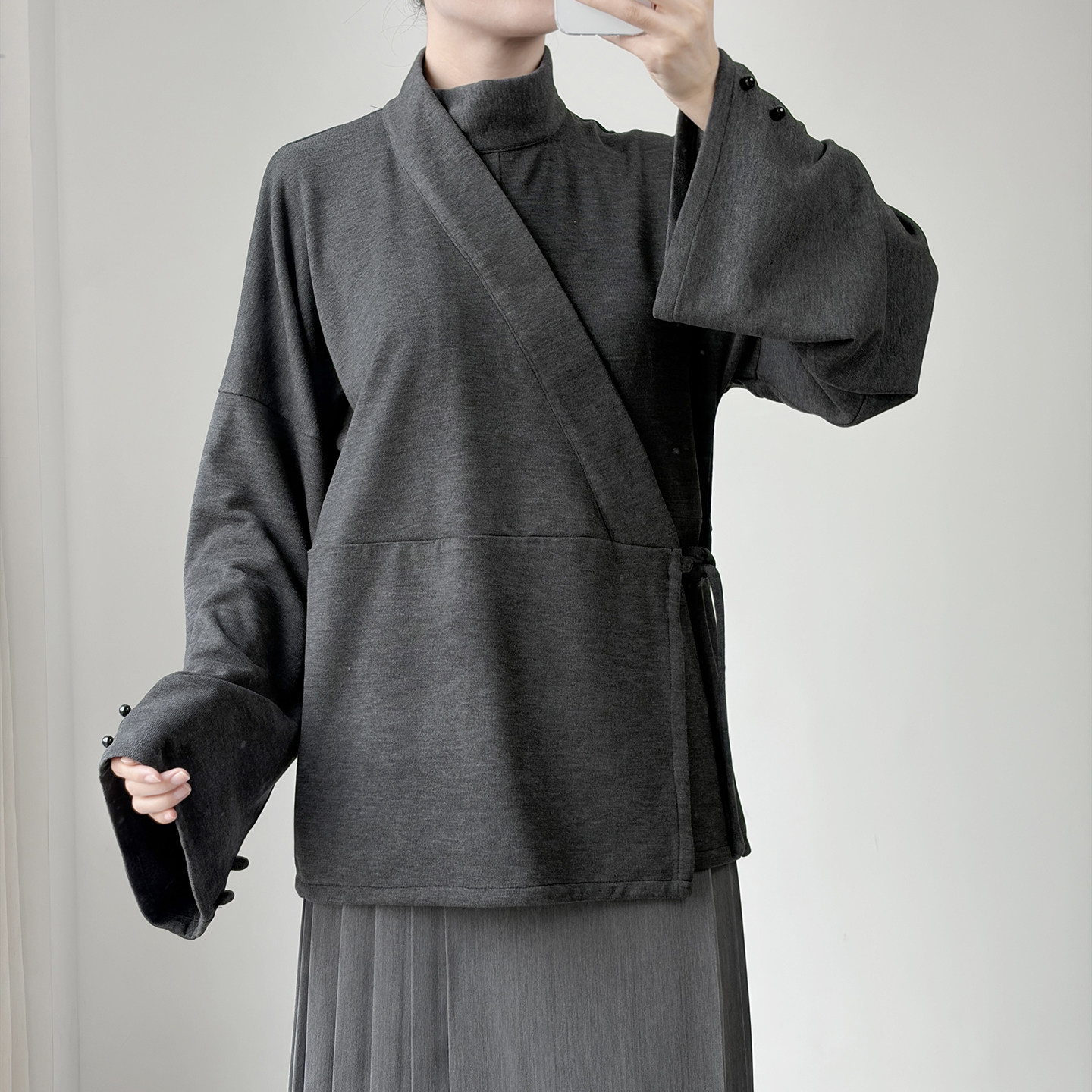 暗袖盈香改良晋制曲领襦天丝羊毛舒适保暖内搭汉服女日常通勤秋冬,女装/女士精品,汉服上装,淘宝优惠券,粉丝福利购,淘宝优惠卷