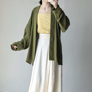暗袖盈香【牛油果】宋制飞机袖短衫汉服女八破裙半身裙日常通勤