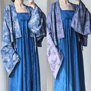 双面穿法门寺短衫 秋日赞曲 汉服女改良吊带裙日常通勤 盈香 暗袖