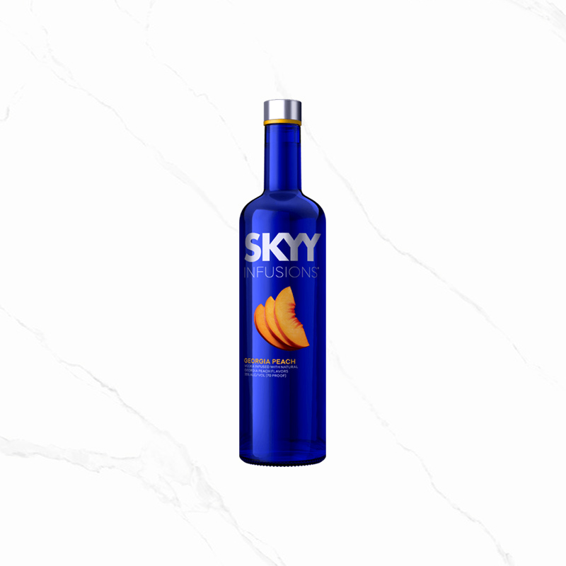 深蓝伏特加乔治亚蜜桃味蓝天伏特加SKYYVodka正品进口洋酒750mL