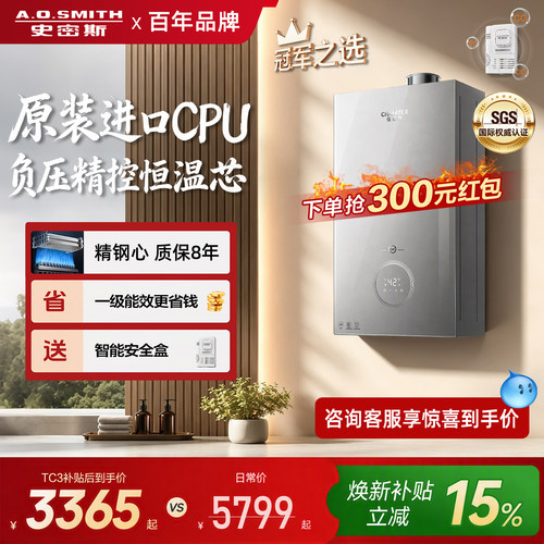 ao史密斯恒温燃气热水器强排式