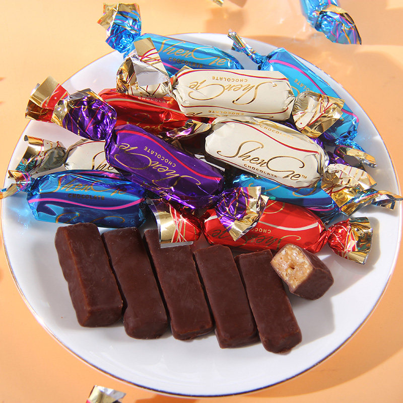 伊妙莉妃紫皮糖混合俄罗斯风味巧克力糖果夹心糖结婚喜糖婚礼糖果