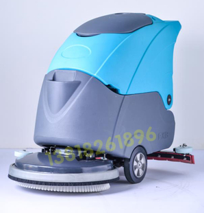 驰捷B50自动洗地机手推式 刷地机地面清洗机电瓶工业扫地机