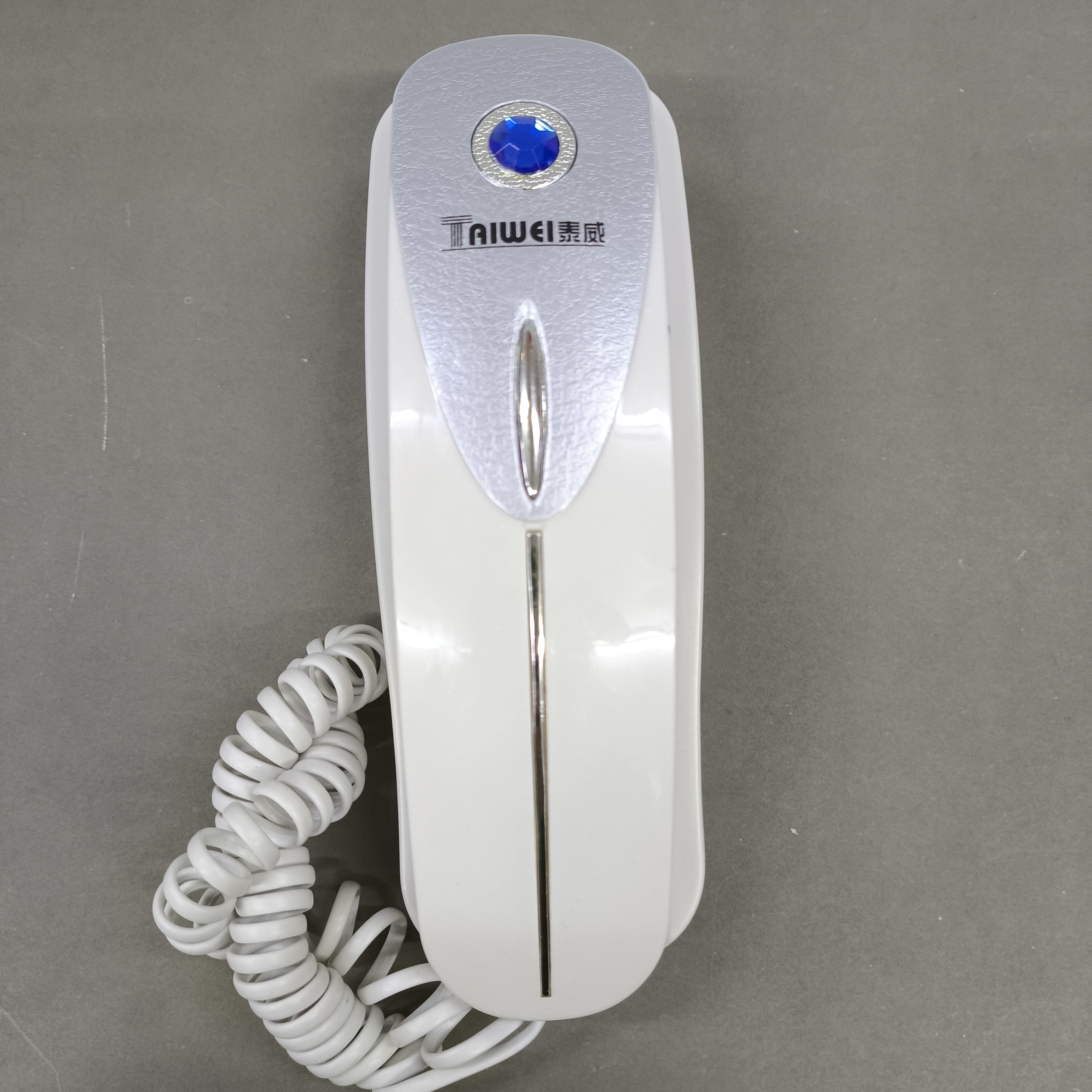 泰威有绳电话机白色简约家用固定电话壁挂式