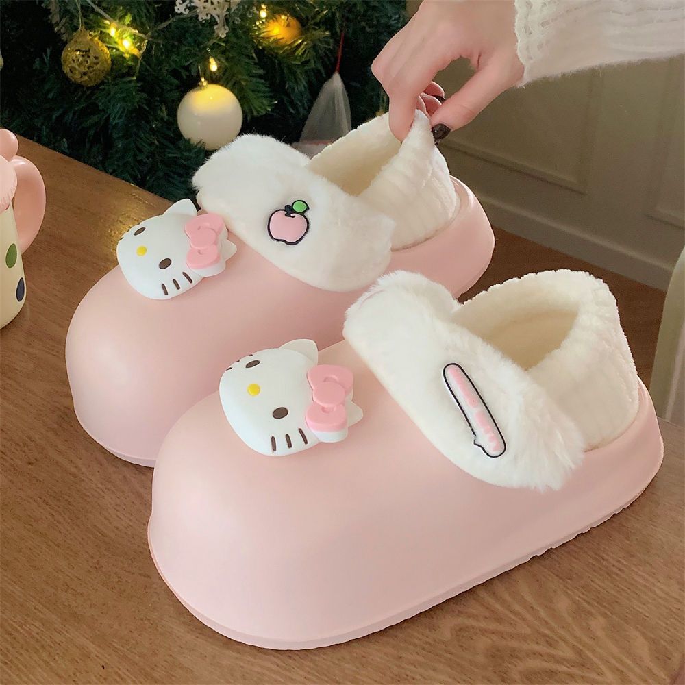 可爱KT猫棉拖鞋冬季新款女士