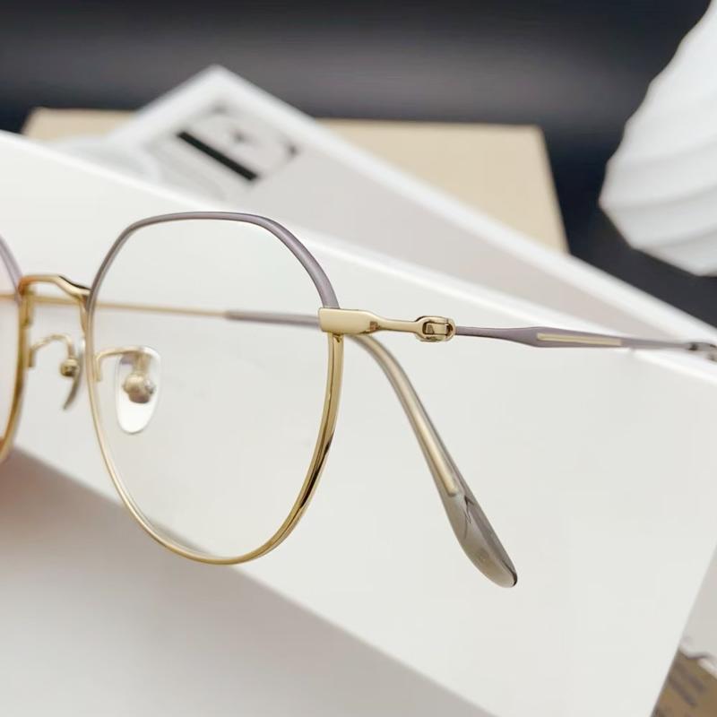 超轻纯钛文艺大框复古多边形眼镜可配度数散光近视平光镜架女百搭