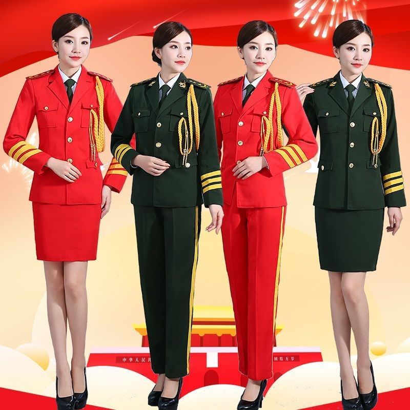 升旗手服装国旗班护卫队学生礼服仪仗队套装成人乐队合唱团演出服