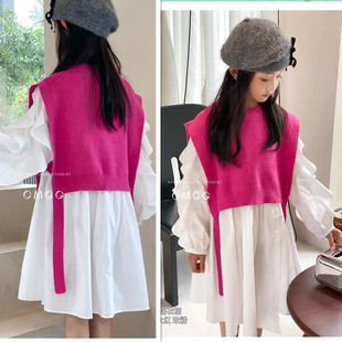 叫我格格女童连衣裙套装2024新款儿童春装中大童裙子两件套10010