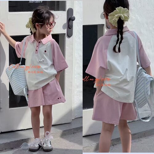 女童夏装套装2025新款儿童装短袖