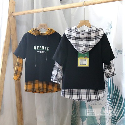 秋季两件套衬衫卫衣童装