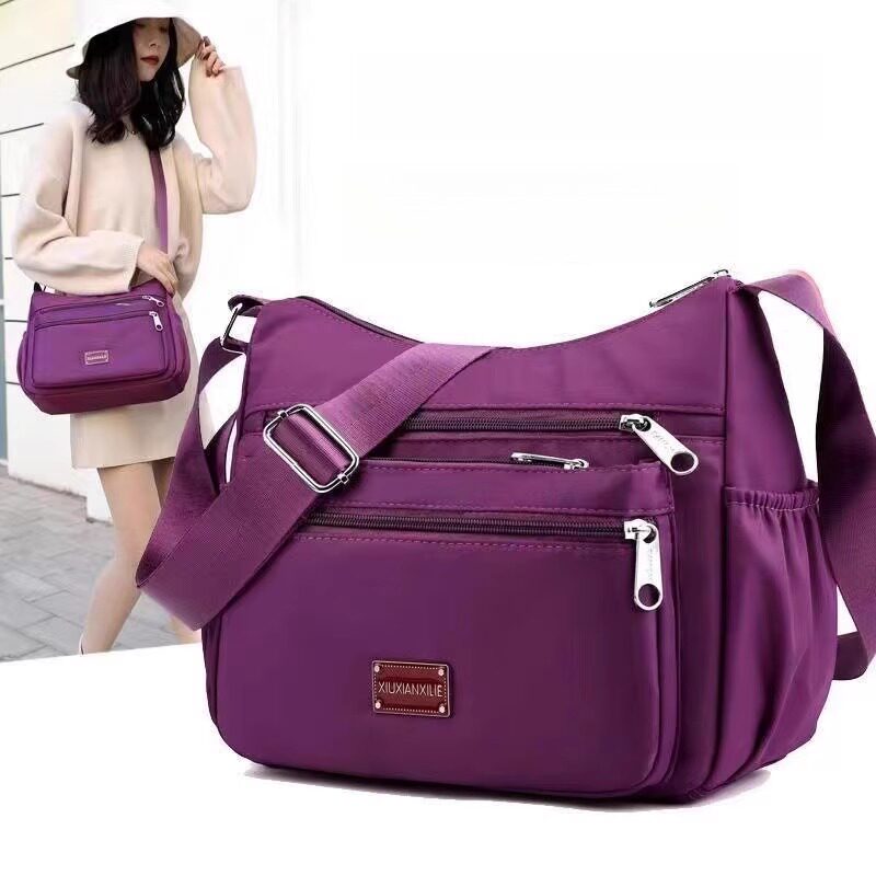 简单大方妈妈包单肩斜挎包