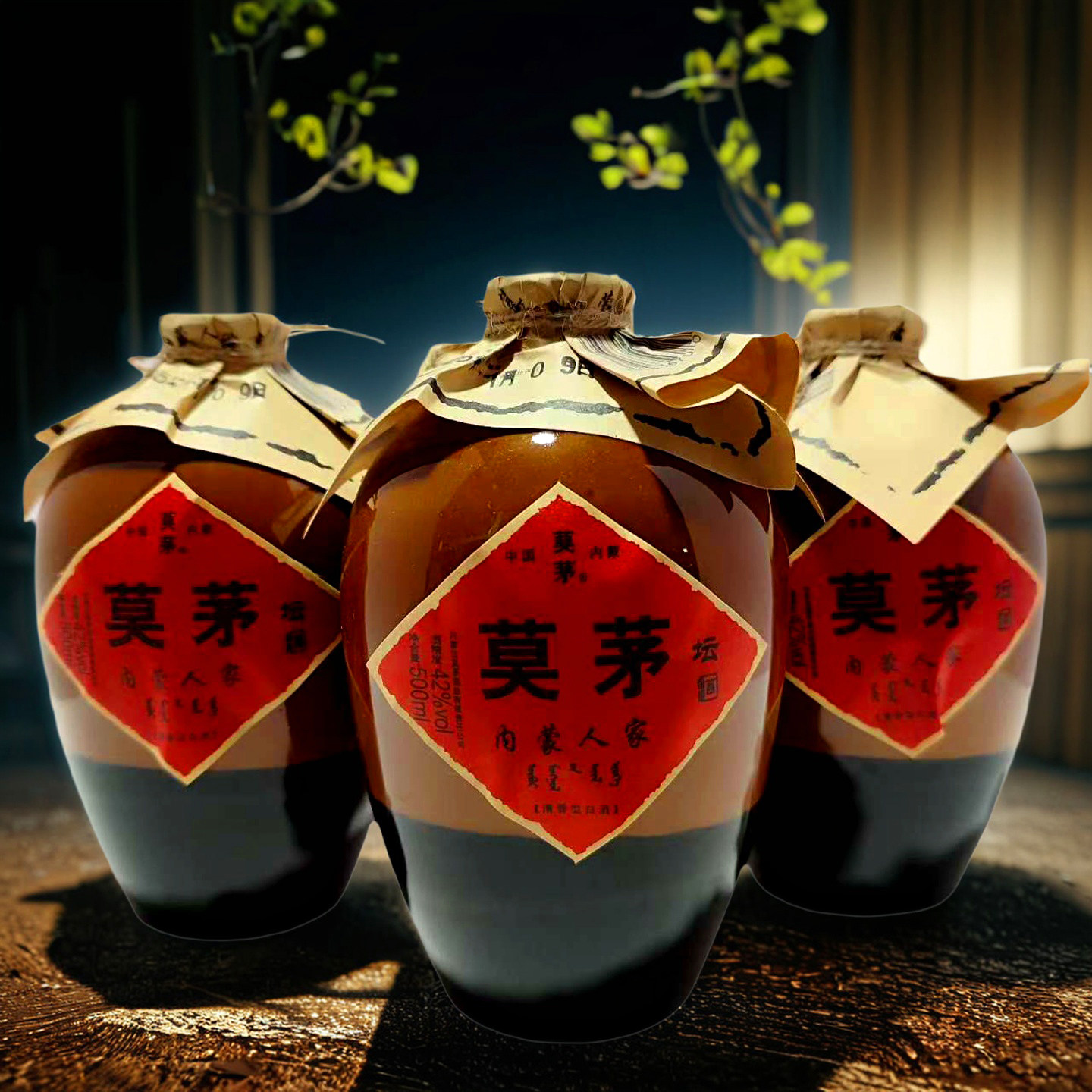 莫茅人家整箱包邮8坛呼伦贝尔白酒42度500ml