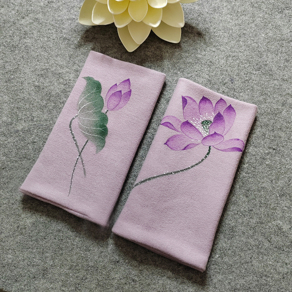 国风加绒加厚保暖自发热秋冬季触屏德绒半指学生写字露指汉服手套