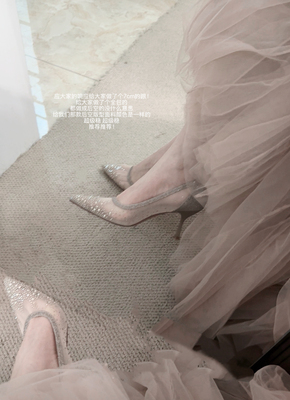 精致姐姐水钻高跟鞋女浅口单鞋