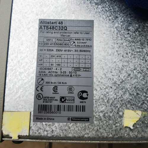 议价160千瓦软起动器ATS48C32Q 230v-415