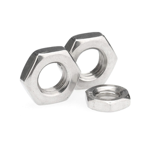 304不锈钢六角薄螺母细牙螺丝帽M2M2.5M3M5M10M16M22M27M48M52mm