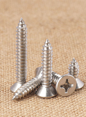 304不锈钢平头自攻螺丝木螺丝KA 十字沉头自贡螺丝钉M1M2M3M4M5M6
