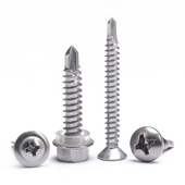 410不锈钢外六角燕尾自攻螺丝钉 十字扁头钻尾螺丝沉头自钻螺丝钉