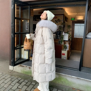 加厚外套 浓酒心羽绒服女2025冬季 新款 东北抗寒狐狸大毛领时尚 长款