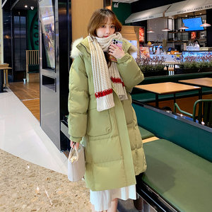 大毛领棉服棉服女中长款休闲显瘦加厚2023新款冬季爆款洋气面包服